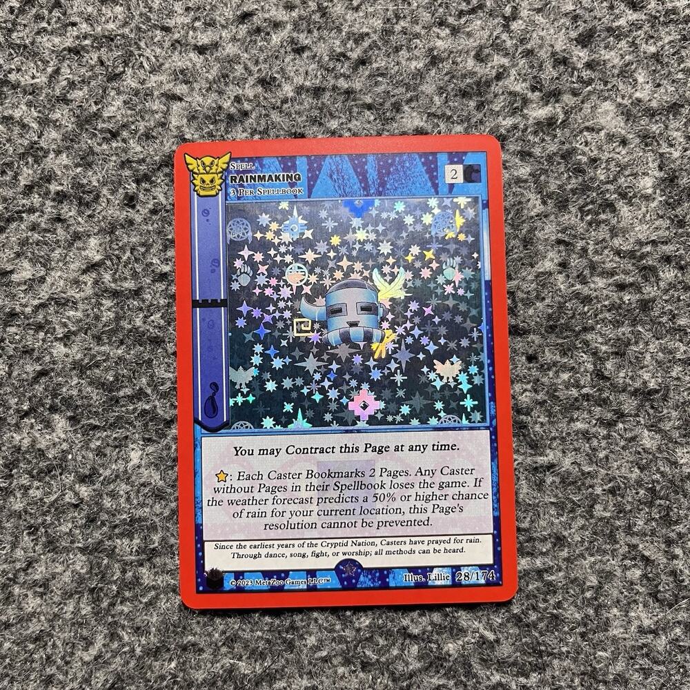 MetaZoo Native RAINMAKING 28/174 Full Holo Big Box Edition NM